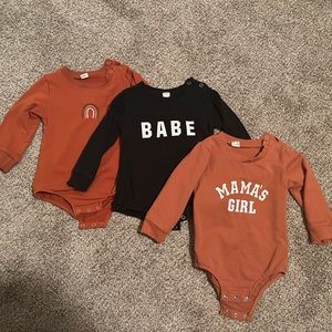 Fall baby girl onesies